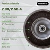 Marathon 00090 Flat-Free 2.80/2.50-4 Tire and Wheel Assembly, 3” Centered