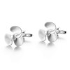 Windmill Cufflinks for Men French Shirt Trifoil Propeller Silver, Copper,