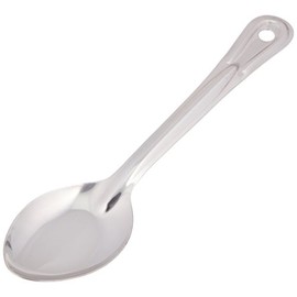 Winco Stainless Steel Basting Spoon, Solid, 11", 1.2mm