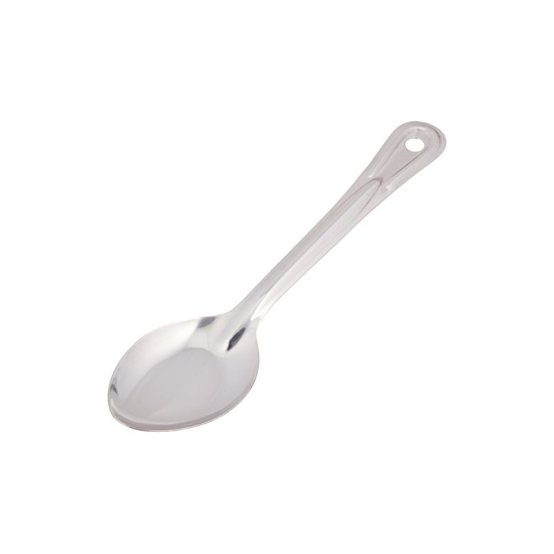 Winco Stainless Steel Basting Spoon, Solid, 11", 1.2mm