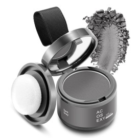 Root Touch Up Color Powder for Women and Men - Instant Coverage for Gray Hair, Thinning Hair, Bald Spots, Hairline Shadow, Eyebrows, and Beard Lines (Dark Gray)