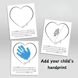 Mothers Day Handprint Craft, Mom Gift, Gifts for Mommy from Kids, DIY Kid Craft Kit, Handprint Art, Mother's Day Gift, Valentine's Day, Christmas (with Wood Frame)