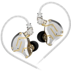 KZ ZS10 Pro IEM Headphone,KZ in Ear Monitor Earbuds Headphone, 4BA 1DD Wired Earphone Multi Driver in Ear Earphone IEM,Wired Gaming Earphone,on Stage Monitor for Singer Guitarist (Gold, No Mic)