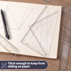 Zotemo 6-Piece Clear Math Geometry Set with 12-Inch and 6-Inch