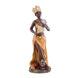 DRW Oshun Oshun Orisha Resin Figurine Hand Painted Oxum (20cm)