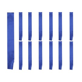 I-MART 12 Pack Blank Sash, Plain Sash for Birthday, Mayor, Winner, Graduation, Wedding Party (Blue)