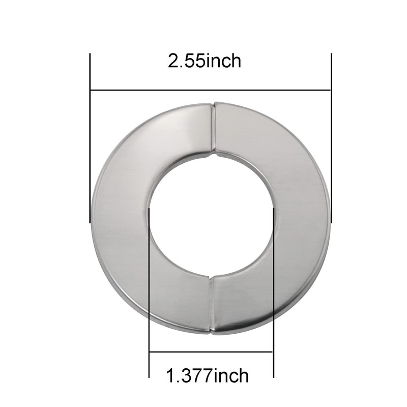 JJHXSM 4pcs 2.5" Snap On 304 Stainless Steel Round Cover,