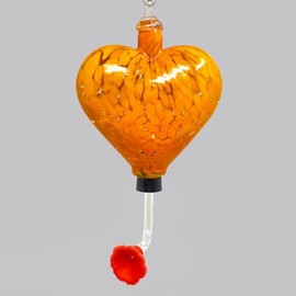 Glass Eye Studio Pop Heart Hummingbird Feeders (Orange)