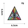 Unbranded Rainbow Triangle Evil Eye - Illuminati - Embroidered Iron-On