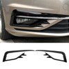 Pair Front Fog Light Lamp Eyebrow Trim Glossy Black for