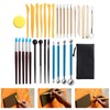 32Pcs Polymer Clay Tools Durable Wood Metal Comfortable Handle Food