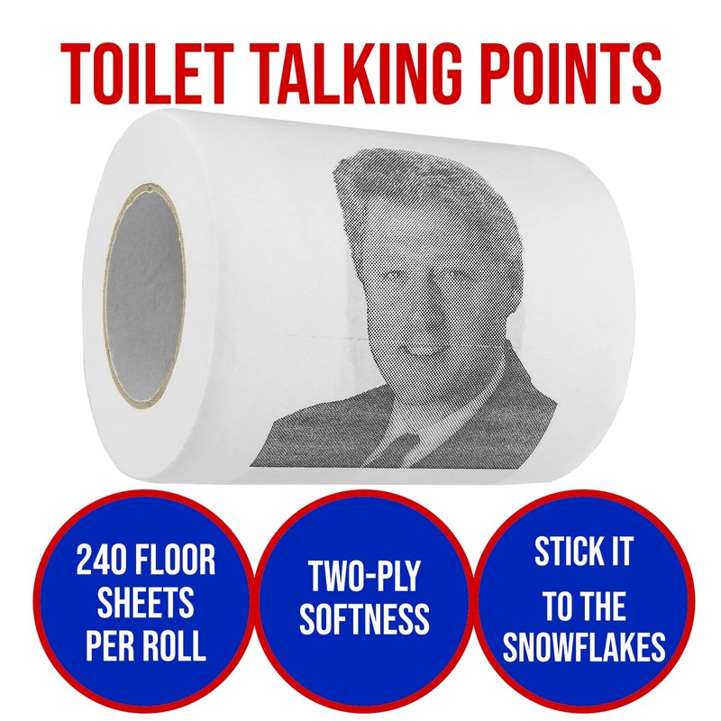 Fairly Odd Novelties Bill Clinton Novelty Toilet Paper, Multi-colored