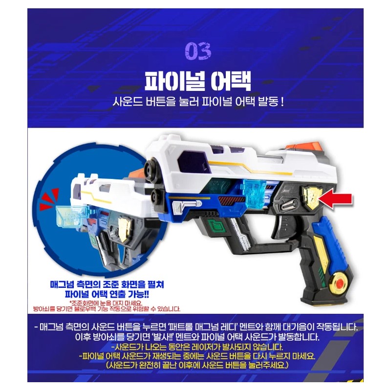 SAMG Miniforce Super Cops PATROL MAGNUM Toy Weapon Auto Standing