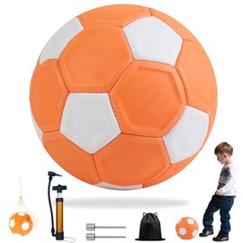 KBIBCK Fussball Curve Ball, Curve Ball Fussball Größe 5, 20cm Fußball Kurvenball für Kinder, Eva Gummi Swerve Fußballs,mit Pumpe, Luftnadel, Netzbeutel, Kinder Kleiner Sportball Für 5–15 Jährige