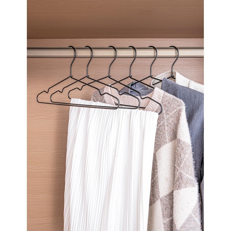 StorageWorks Wire Hangers for Closet, 4mm Super Thick Metal Hanger,