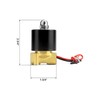 QWORK 1/4" NPT Brass Electric Solenoid Valve 12VDC Normally Closed