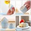 TRUSBER Cupcake Liners for Baking, Standard Size Blue Muffin Paper