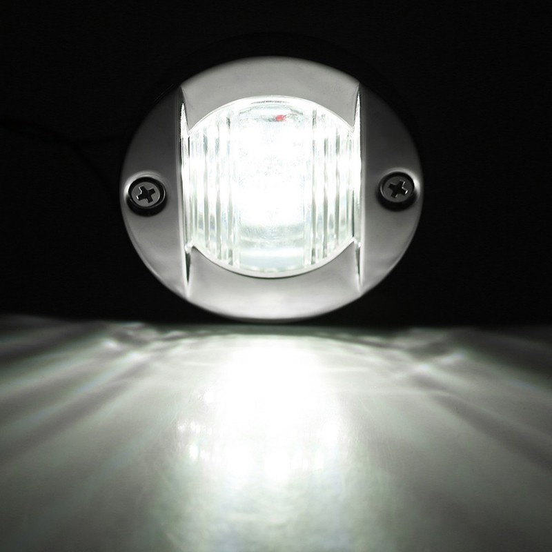 12V Marine Boat Transom White LED Stainless Steel Waterproof Anchor
