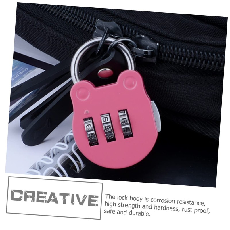 STOBOK 5pcs Mini Cartoon Combination Padlocks Locking Accessory for Gym