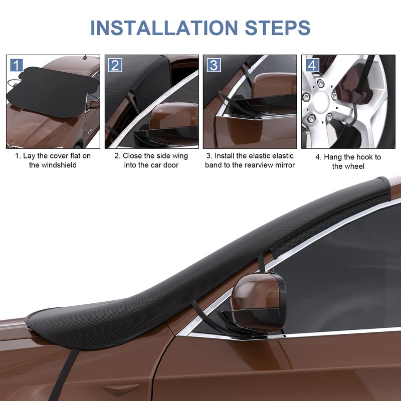 Car Windscreen Cover for Winter Snow Cover Heavy Duty Windscreen