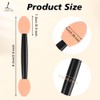LOPHE Sponge Eyeshadow Brush, 50 Stück Mini Lidschatten Applikator, Lidschatten