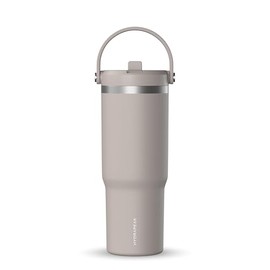 Neihepal Botella de agua aislada de 22 onzas con tapa de popote, botellas de agua de acero inoxidable al aspiradora de doble pared, a prueba de fugas,