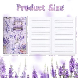 12 Pack Purple Lavender Small Pocket Notebook Journals,Flower Butterfly Floral Stripes Memo Notepad Mini Notebook Hardcover Lined Note Pads for Home Office Stationery Supplies Party Favor (Lavender)