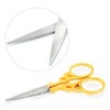 Stainless steel nail and cuticle scissors with golden handle