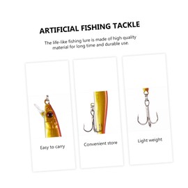 Sosoport 6 Pcs Fish Shape Bait Durable Simulation Lure for Freshwater Saltwater Fishing Realistic Design for Angling Fishing Enthusiasts