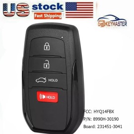 KeyMaster Keyless Remote Key Fob for Toyota Crown 2023-24 8990H-30190 231451-3041 4Button