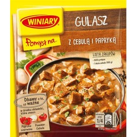 WINIARY POMYSL NA Goulash with Onion and Pepper (Gulasz z cebulka i papryka) 3 pack x 47g. Product of Poland.