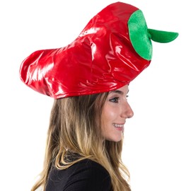 Funny Party Hats Red Pepper Hat - Adults Cinco De Mayo Party Hats - Novelty Hats