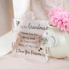 Beautiful Acrylic Plaque, Heartwarming Puzzle Shape Gift for Grandma, Birthday