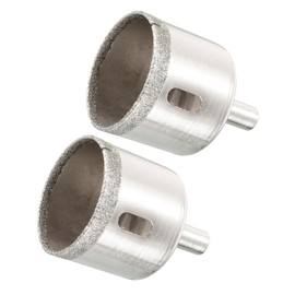 CoCud Diamond Hole Saws Drill Bits, 38mm / 1-1/2" Drilling Diameter, Nickel Plated Alloy Steel Drill Bit - (Applications: for Glass Ceramic Tiles Marble Stone), 2-Pieces