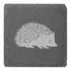 4 x 'Hedgehog Side Profile' 10cm Square Slate Coasters (CR00220701)