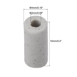 MECCANIXITY 100pcs Ceramic Tube Insulated Electronic Wire Bundle Protection Heat Insulation Tube 0.08x0.16x0.4"