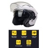 PITMOTO Open-Face Motorcycle Helmet. DOT, Model PM-768. -Matte White-X-Large