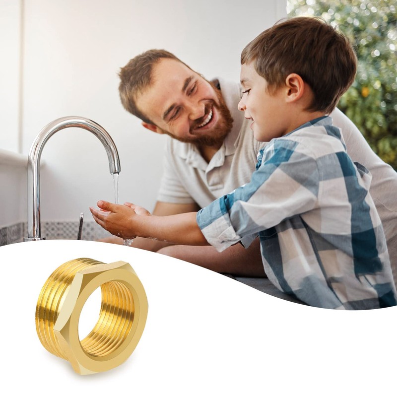 nutmanel Reducer Reducer 3/4 to 1/2 Inch Brass Pipe Connection