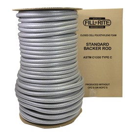 FILL-RITE Pre-Caulking Filler Rope Backer Rod Roll Bulk, 600 Feet Length x 1 Inch Width, Grey filler rope