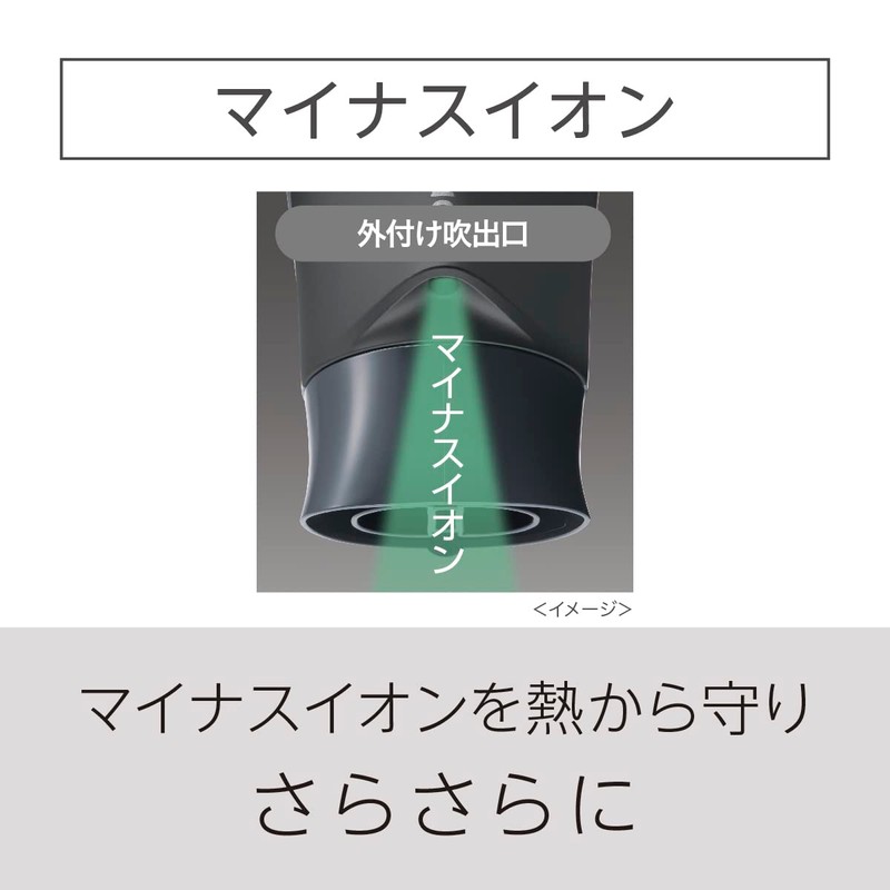 Panasonic EH-NE5J-W Dryer, Powerful Drying, Large Airflow, Lightweight, Negative Ions,