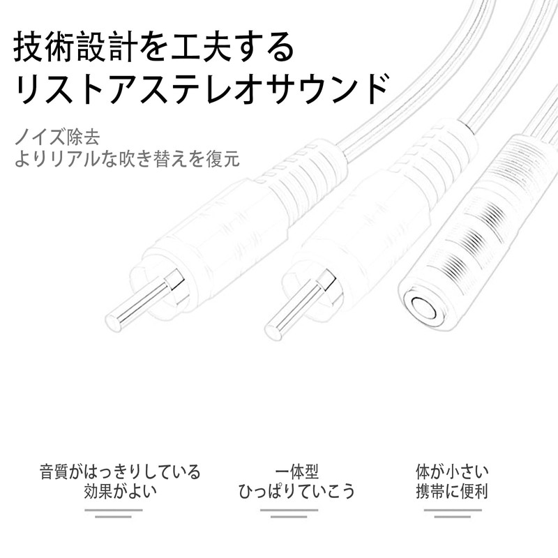 LUYING Audio Distribution Cable 3.5mm Stereo Mini Plug (Female) to