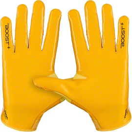 Grip Boost Football Gloves Solid Stealth 6.0 Boost Plus Men's Receiver Gloves - Adult Sizes (Solid Yellow, Small)