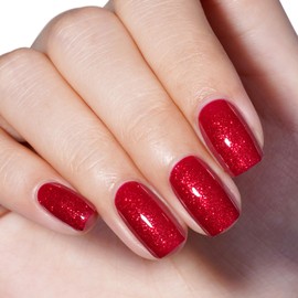 AILLSA AILLSA Glitter Red Dip Powder Burgundy Nail Dipping Powder Fall Winter Dark Red Dip Powder Colors for DIY Manicure Salon at Home Easy to Use Wine Red Nail Dip Powder for Valentine's Day Gift (1 Oz)