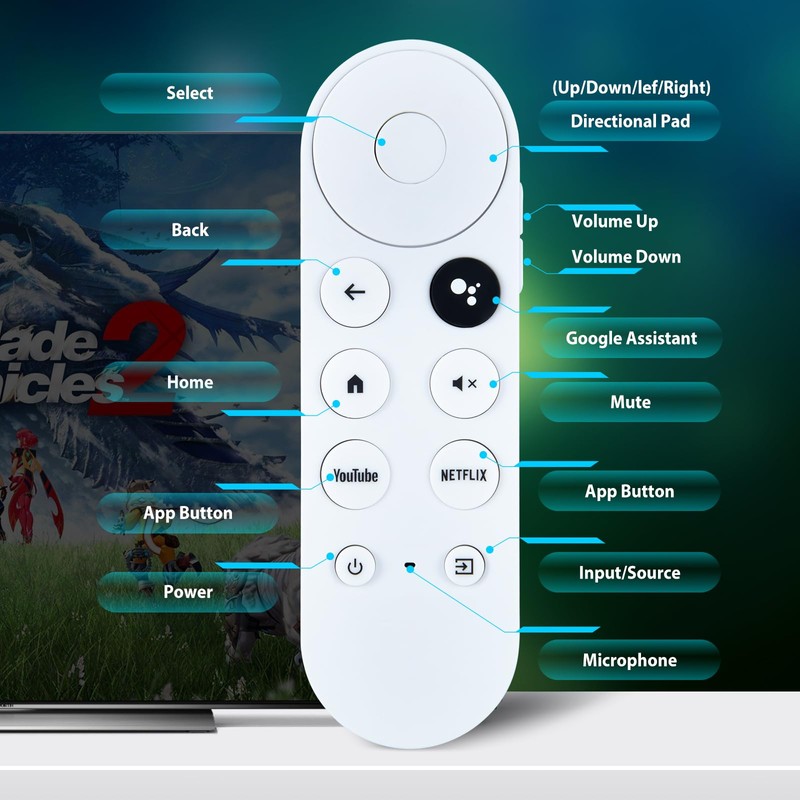 PZL G9N9N Voice Universal Replacement Remote Control fit for Google