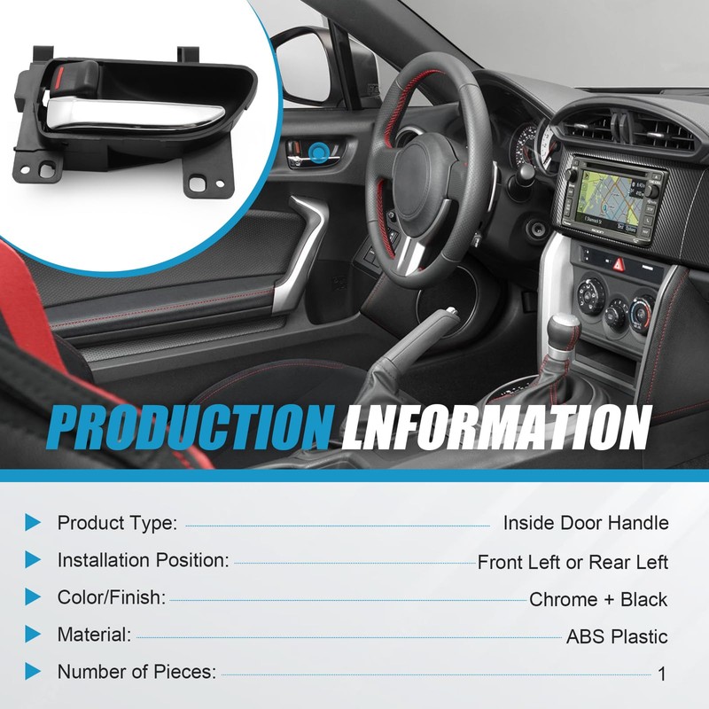 E-Vniko Driver Side Interior Door Handle Replacement for Subaru Forester