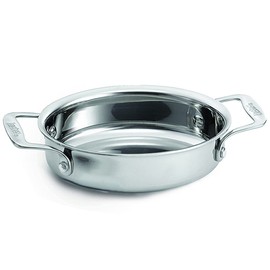 TableCraft Products CW2056 Tri-Ply Mini Oval Casserole with Handles, 6½ x 5 x 2" , Height, 5.6875" Width, 9.625" Length