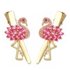 Rhinestone Flamingo Hair Clips Glitter Crystal Flamingo Friendly Alligator Metal