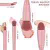 Makeup Brush Set, Portable, Make-Up Brush Set, 5 Cosmetic Brushes,