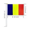 10 Pack Romania Romanian Flags on Stick 5x8 Inch,Patriotic Decorations,Classroom