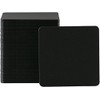 Black Plain Paper Coasters Square Round 0.04 inch (1 mm)